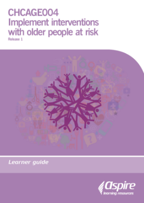 Picture of CHCAGE004 Implement interventions with older people at risk eBook