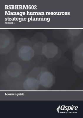 Picture of BSBHRM602 Manage human resource strategic planning