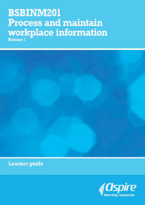 Picture of BSBINM201 Process and maintain workplace information