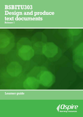 Picture of BSBITU303 Design and produce text documents eBook